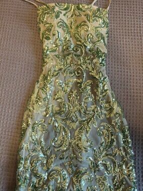 Windsor Green Sequin Mini Dress